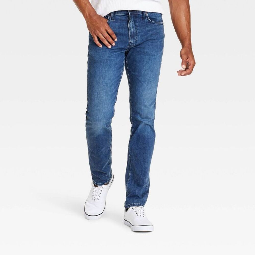 Men's Comfort Wear Slim Fit Jeans - Goodfellow & Co Indigo 34x34